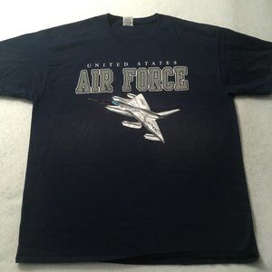 vintage united states air force fighter jet t-shirt tee XL blue big graphic